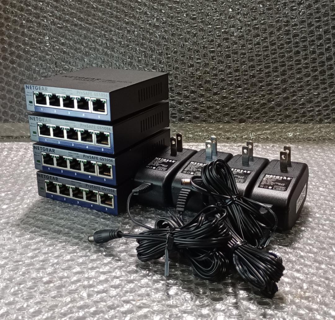 ★NETGEAR GS105Ev2 5ポート GbE スイッチングハブ4台セット