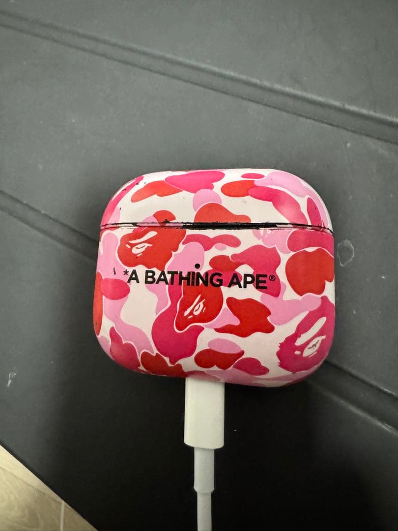 ☆良品 AirPods 第3世代 A BATHING APE ケース ピンク