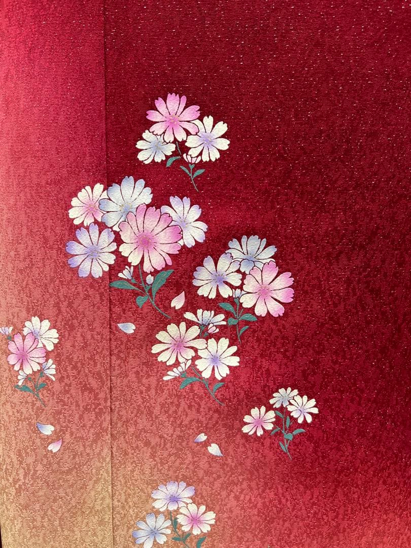 ゆったりサイズ　振り袖　フルセット　長襦袢　金彩　成人式　大きめ　振袖　579