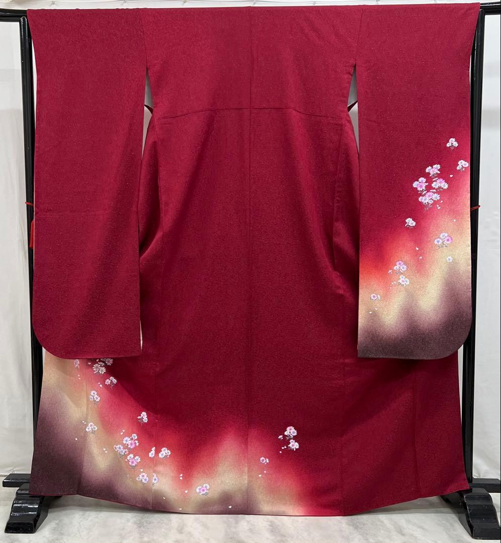 ゆったりサイズ　振り袖　フルセット　長襦袢　金彩　成人式　大きめ　振袖　579