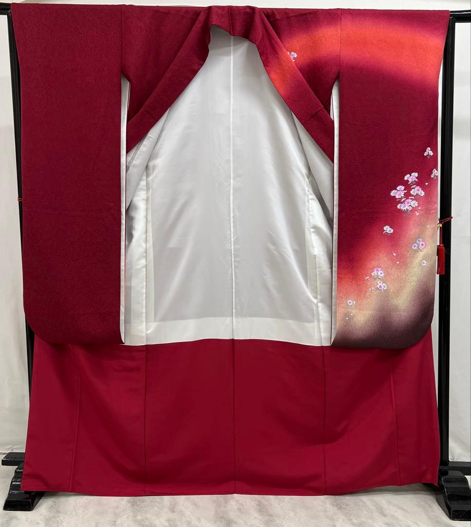 ゆったりサイズ　振り袖　フルセット　長襦袢　金彩　成人式　大きめ　振袖　579