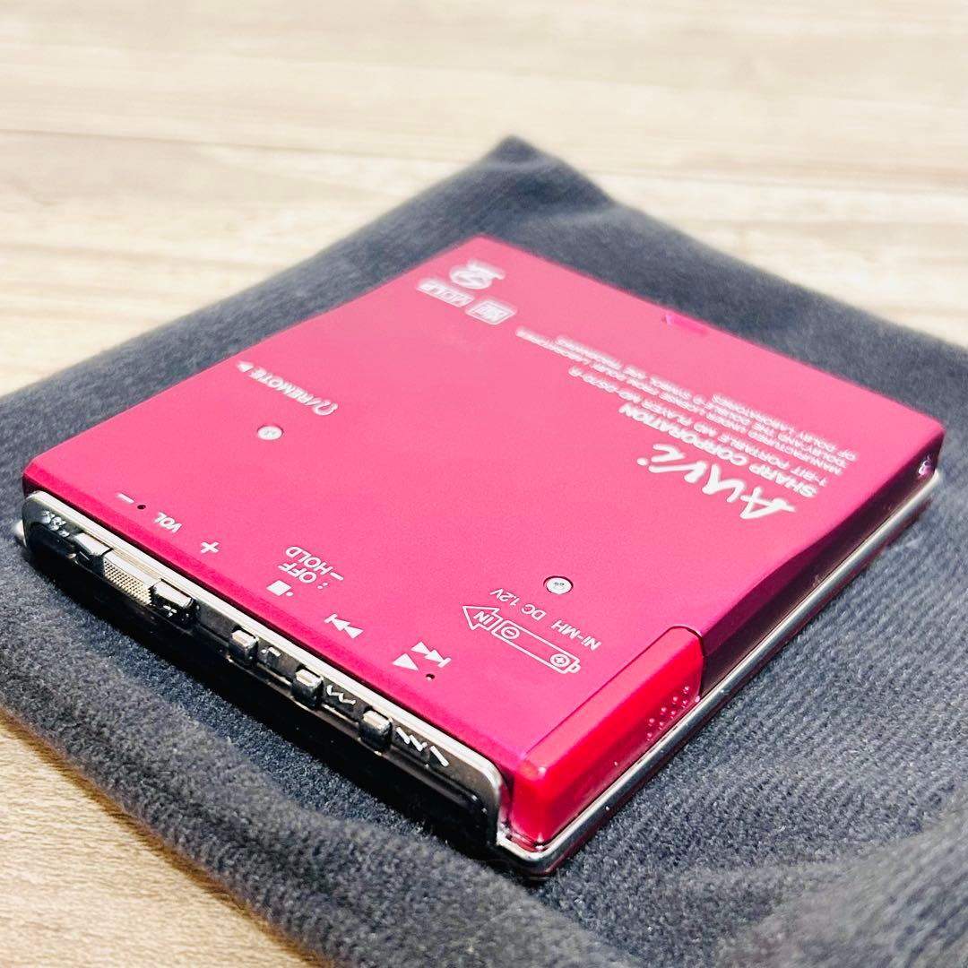 【美品】 SHARP MD-DS70-R 1ビットポータブルMDプレーヤー