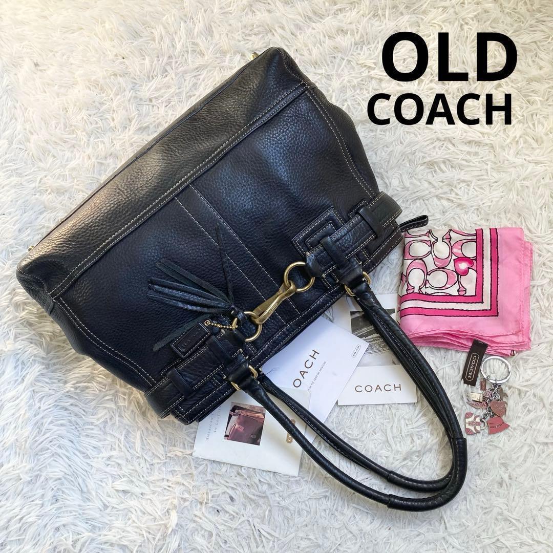 vintage coach old トンプソン ミニボストン キャリーオール 黒