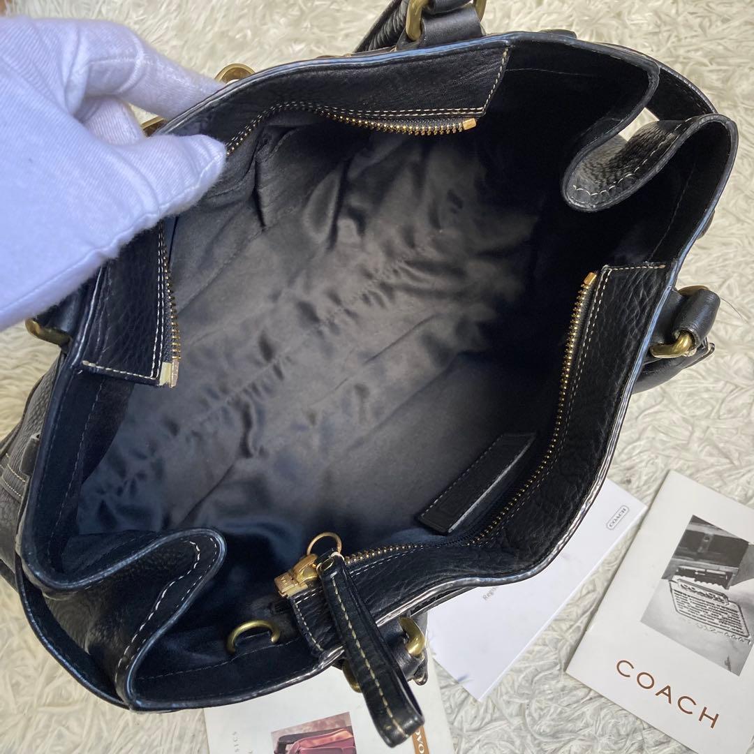 vintage coach old トンプソン ミニボストン キャリーオール 黒