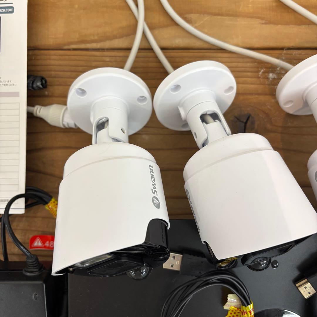 中古美品スワン8CH 4K NVRシステム 2TB4K バレットカメラ4台セット