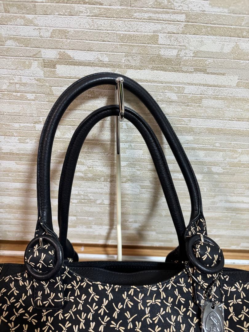 JRAタグ付き　レディース　ハンドバッグ　印傳屋 印伝屋　トンボ　逆台形　レザー