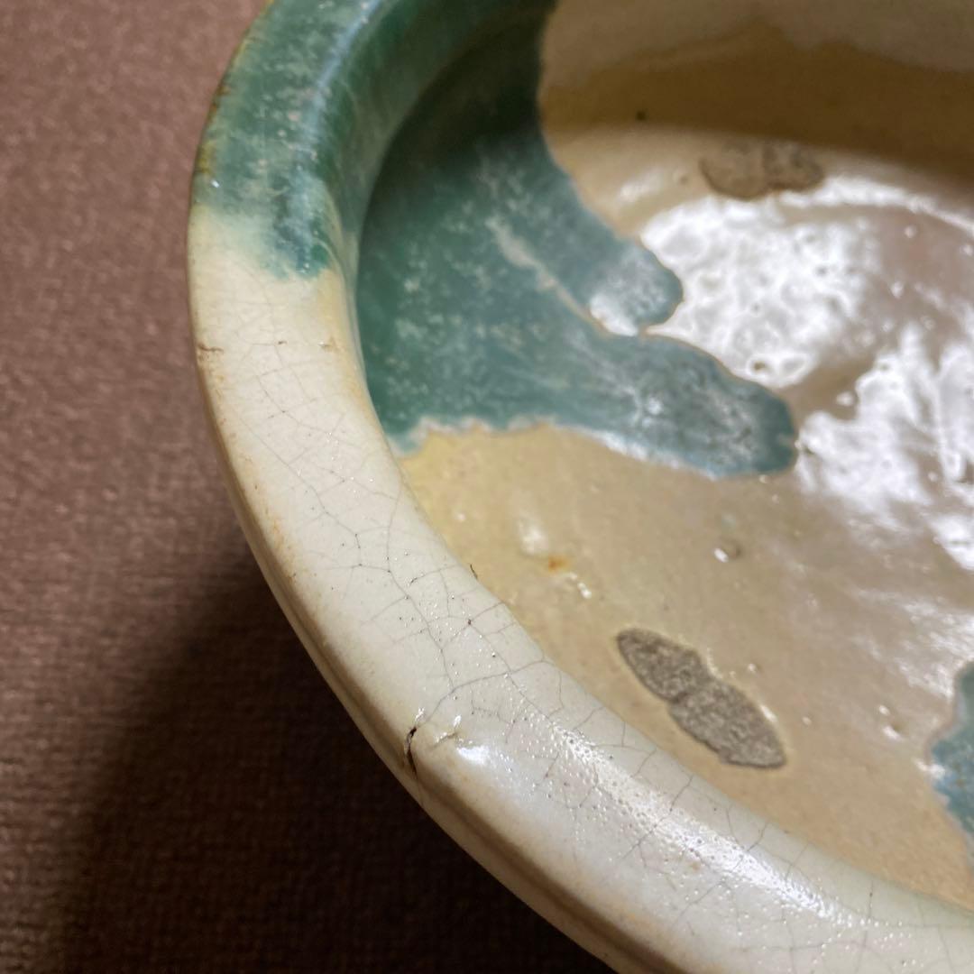 睡蓮鉢　大鉢　脚付き　メダカ鉢　華器