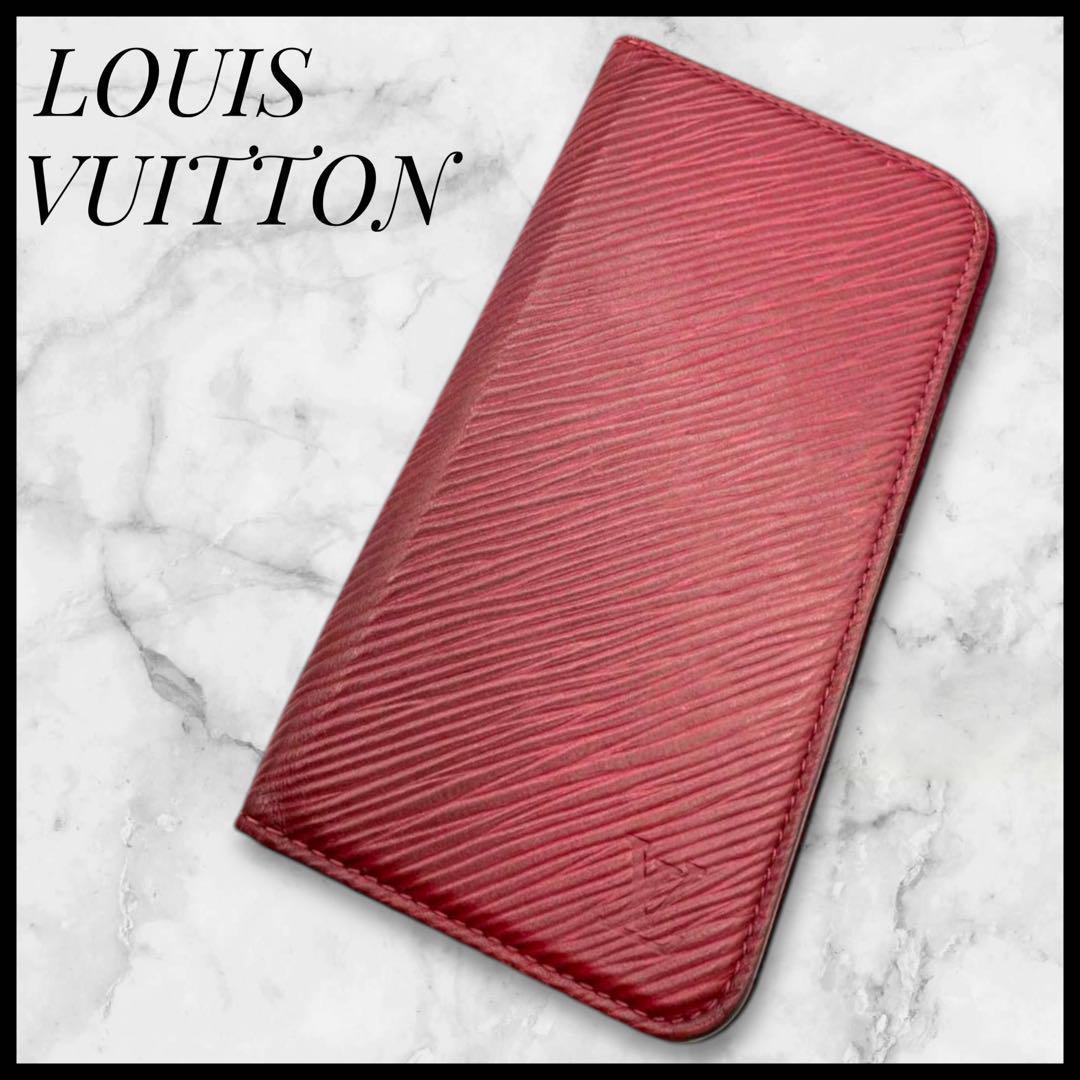 LOUIS VUITTON ヴィトン　iPhoneケース　フォリオ　エピ　レッド