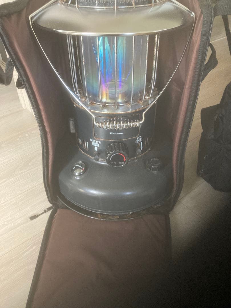 【セット】　スノーピーク　レインボーストーブ（ブラック）と専用ケース