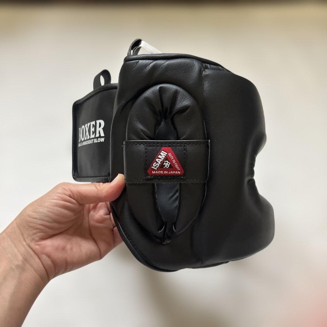 イサミ ISAMI BOXER ヘッドギア 黒色 フリーサイズ