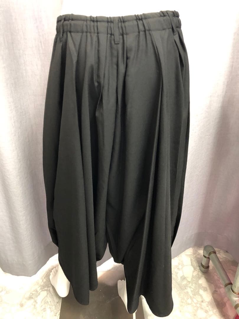 新品タグ付き GroundY黒 サルエルパンツ プリーツ入り ゴムウエスト L