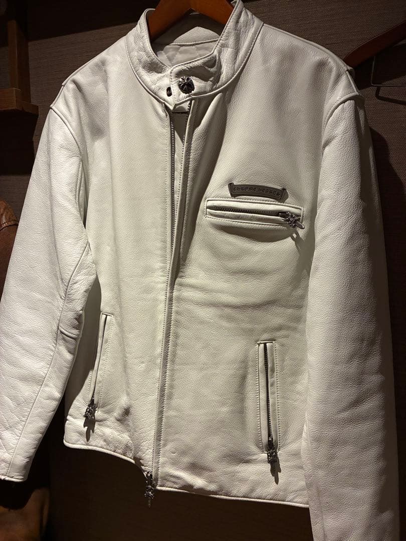 クロスモチーフ　レザージャケット　XLシングルライダース