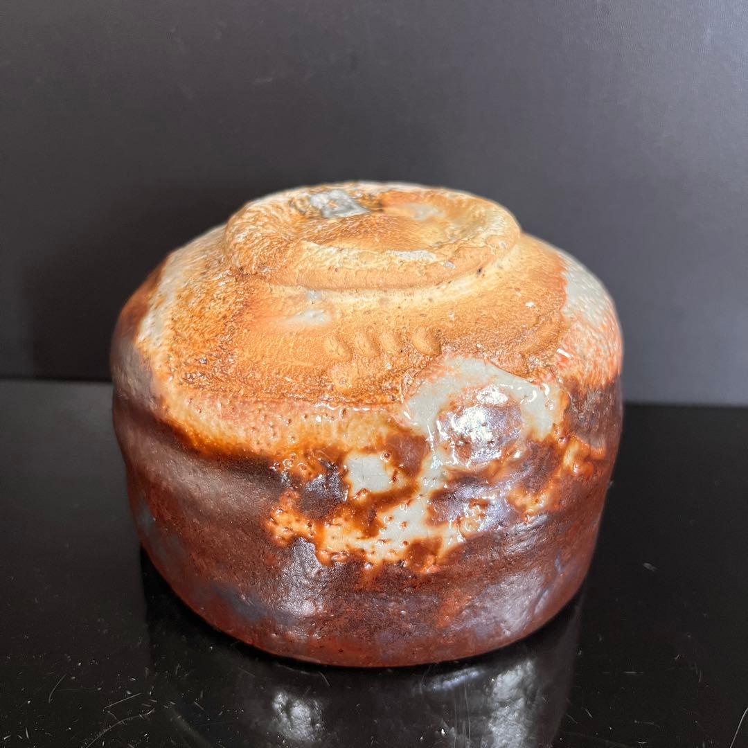 月形那比古　鬼伊賀茶碗　茶道具　共箱　本物保証！茶碗 茶碗 茶道具 共布