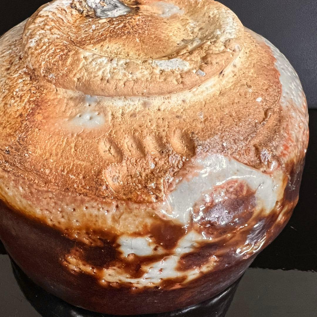 月形那比古　鬼伊賀茶碗　茶道具　共箱　本物保証！茶碗 茶碗 茶道具 共布