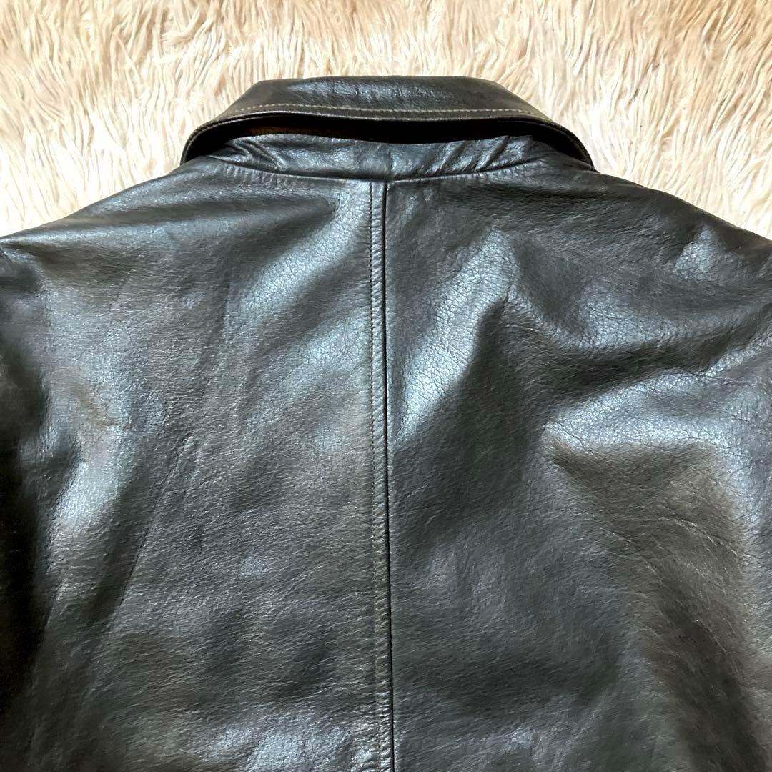 【DEGNER】 カウレザートラッカージャケット　 黒　M（大きめサイジング）