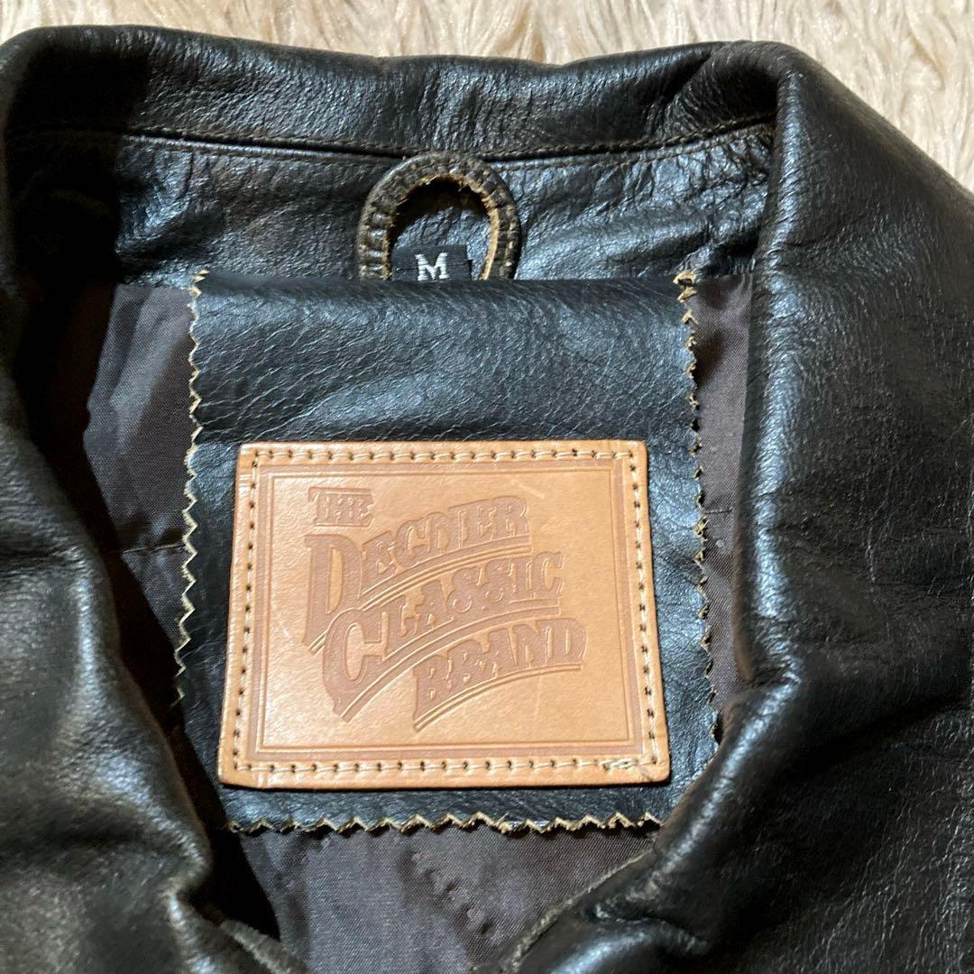 【DEGNER】 カウレザートラッカージャケット　 黒　M（大きめサイジング）