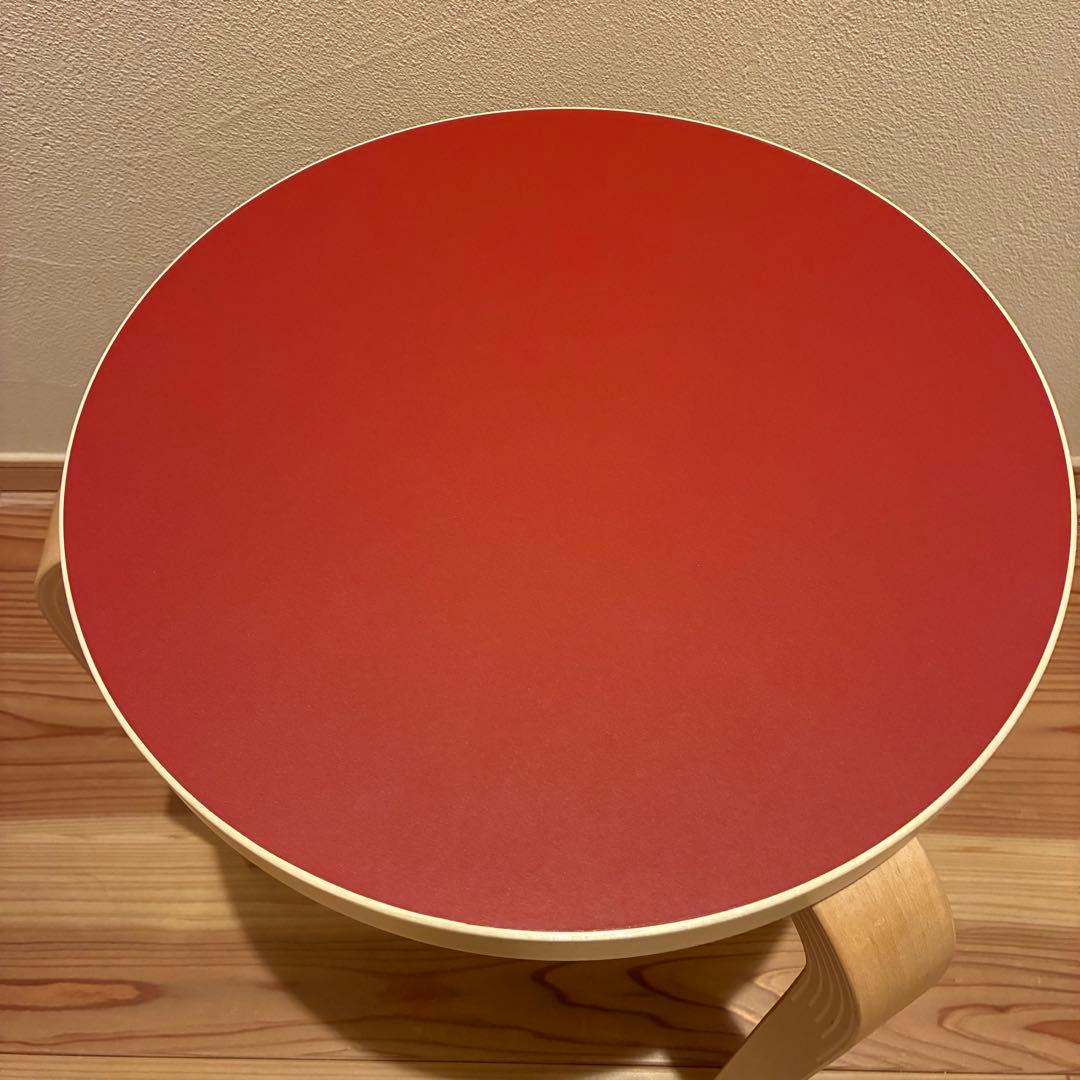 【廃盤新品】artek stool60 scope別注リノリウム　レッド　3本脚