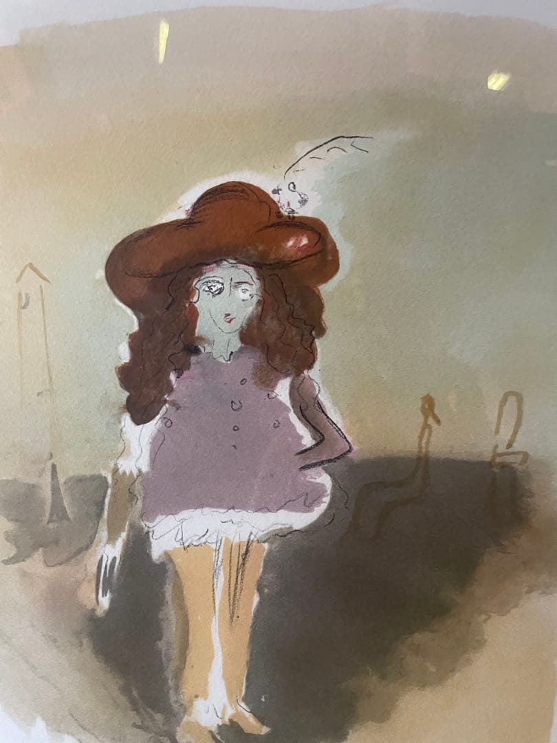 日本芸術院会員就任記念 織田広喜 オリジナルリトグラフ「少女」143/400