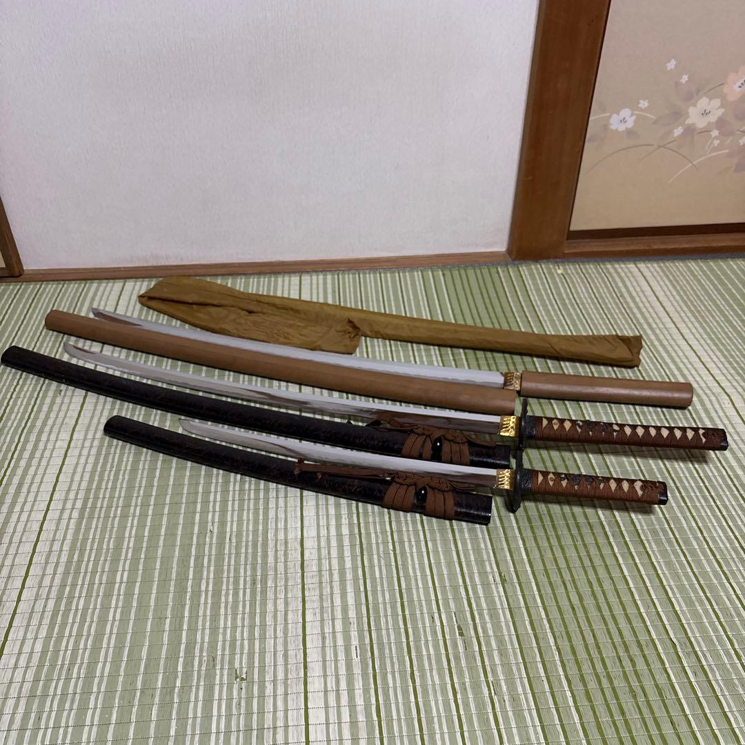 模造刀　模擬刀　武士　侍　伝統工芸　剣　ソード　太刀　小太刀　鞘　鍔　3本セット