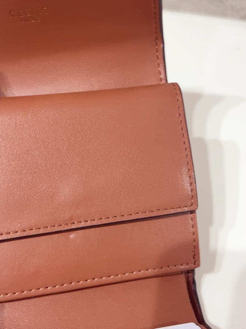 レザー/トリオンフ/スモール/三つ折り財布/ブラウン/ゴールド金具