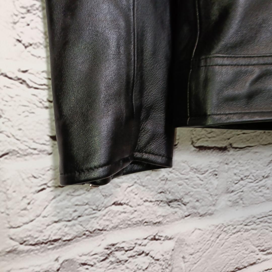 美品■NANO UNIVERSE ライダースジャケット ブラック ラムレザー