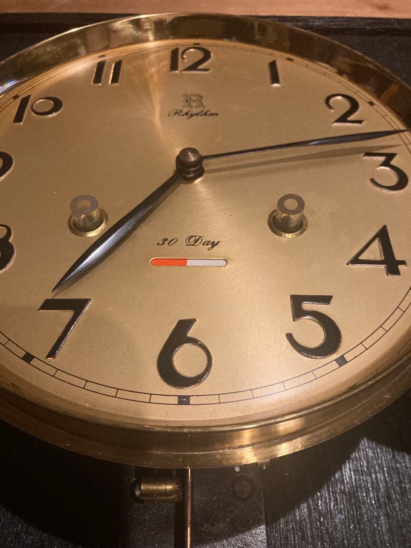 リズム社　ゼンマイ式振り子時計 ボンボン時計 新品未使用　長期保管品　昭和39年