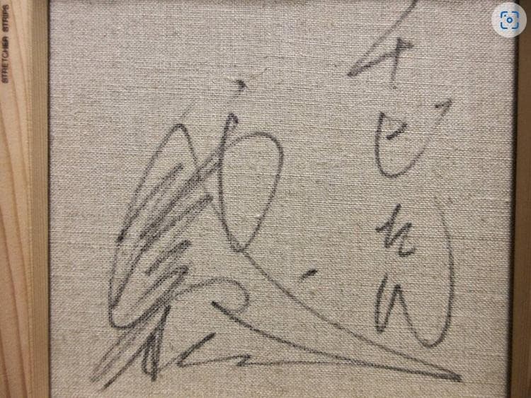 サンバ　　八代亜紀　チビたん　油彩画 S3号　真作保証