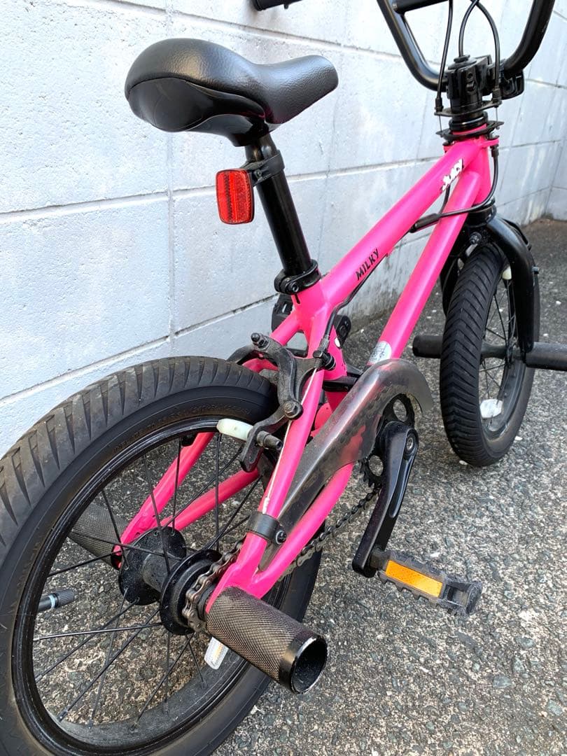 JUICYピンク BMXバイク　MOTEL WORKS 14インチ