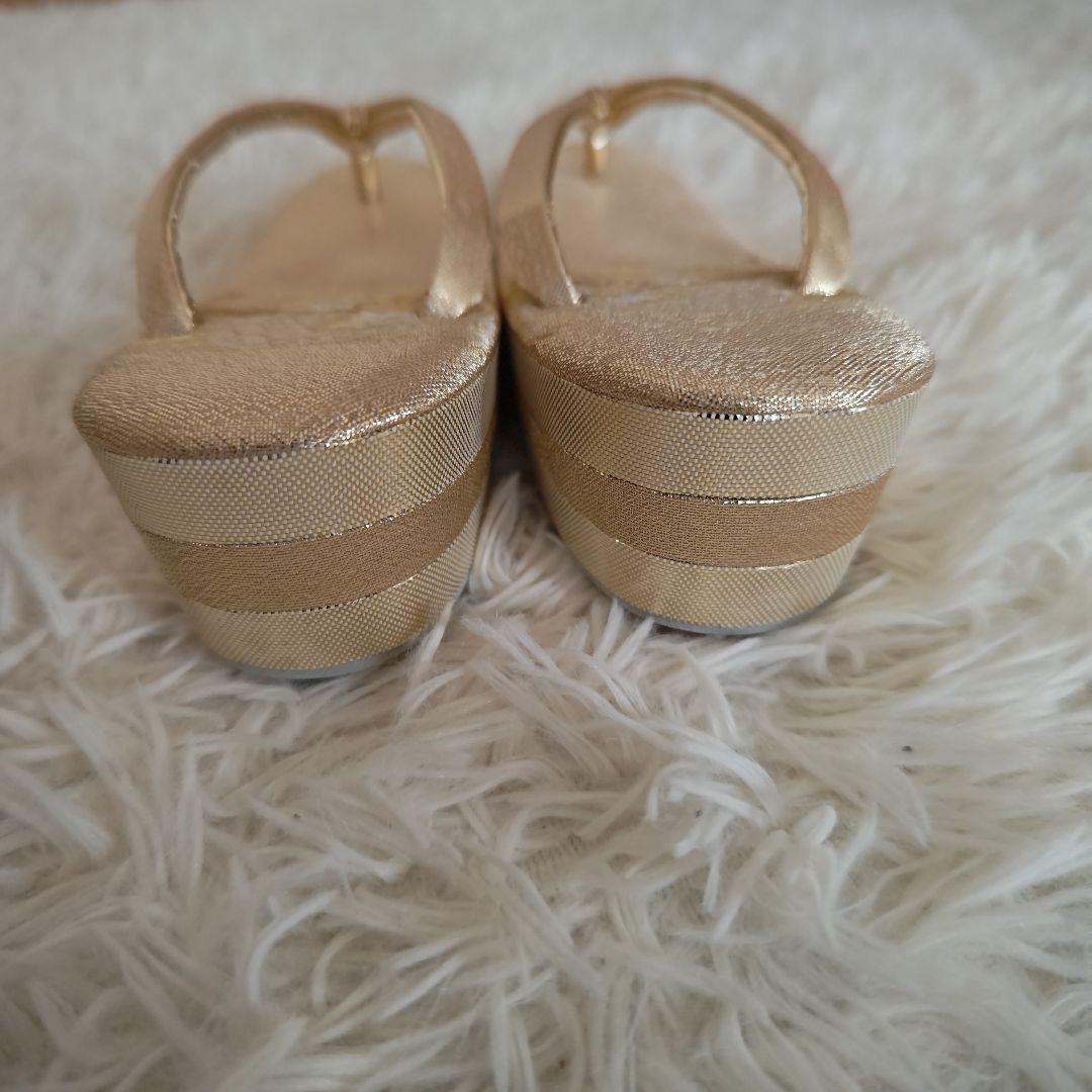 【NORI様】《未使用》佐賀錦　草履バッグセット　ゴールド