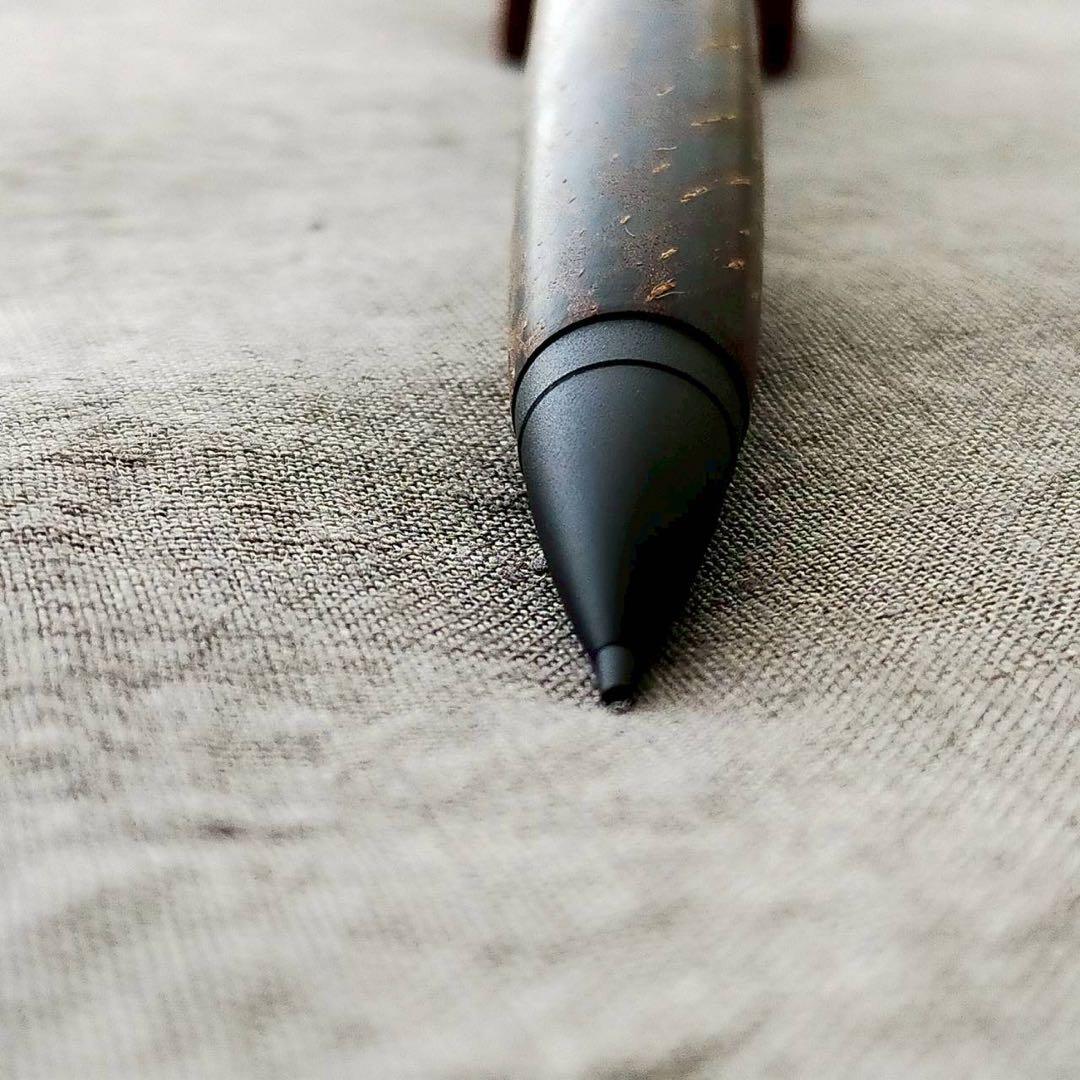 クジャクヤシ　ハンドメイド　木軸シャープペン　0.5mm　ブラック