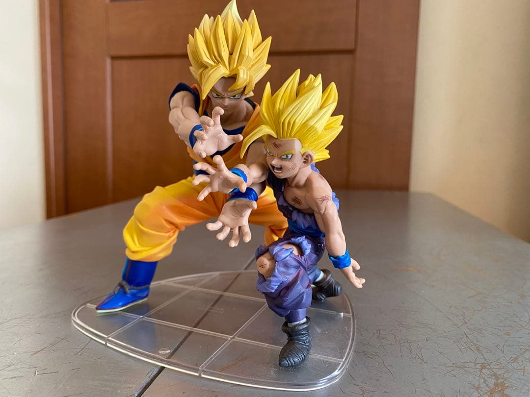 ドラゴンボール 孫悟空 孫悟飯 セルフィギュア3点セット親子カメハメ波　箱付き