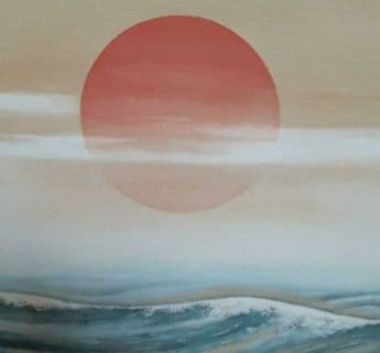 ○掛け軸/日の出波