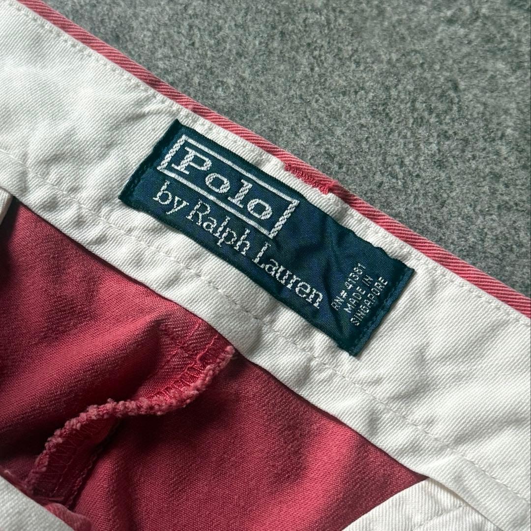 90s Ralph Lauren ポロチノ \"サーモンピンク\" W33/L32