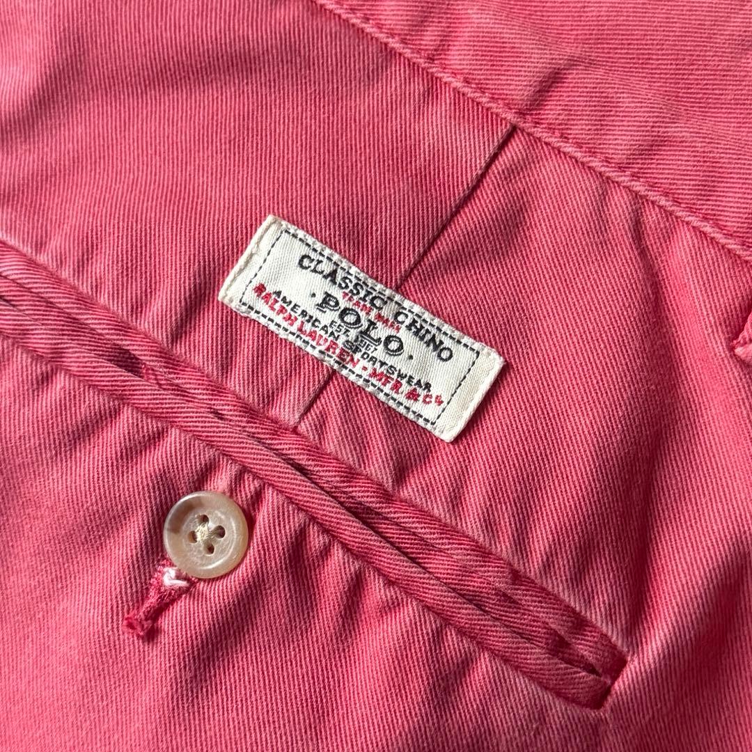 90s Ralph Lauren ポロチノ \"サーモンピンク\" W33/L32