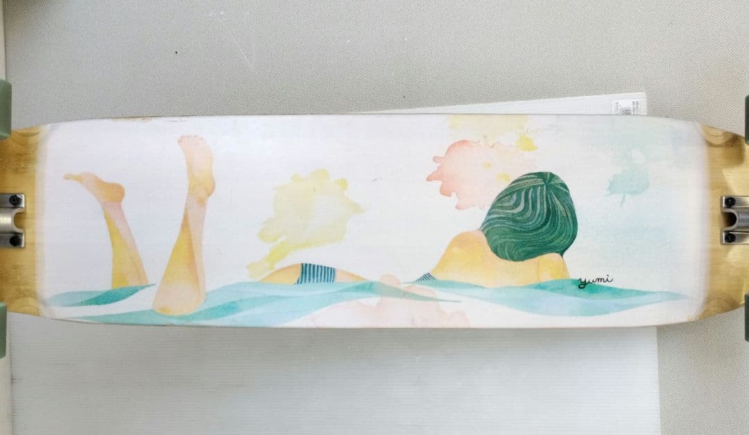 ロングスケートボード　THREE WEATHERスリーウェザー　yumiモデル