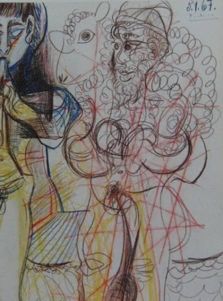 Pablo Picasso、A L'AGNEAU ET PERSONNAGES