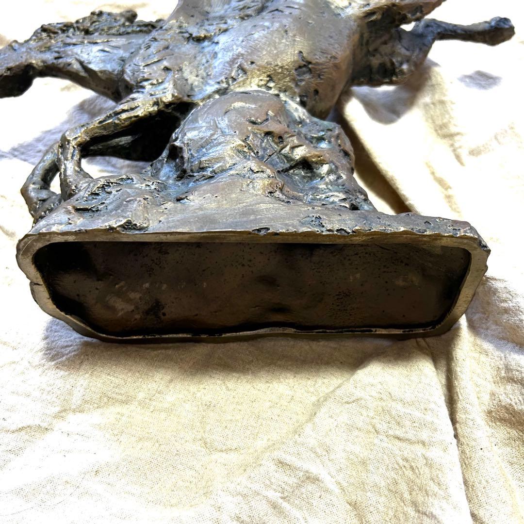 北村西望作 ブロンズ像 ペガサス 彫刻 春駒に題す 「春風」 置物 オブジェ 馬