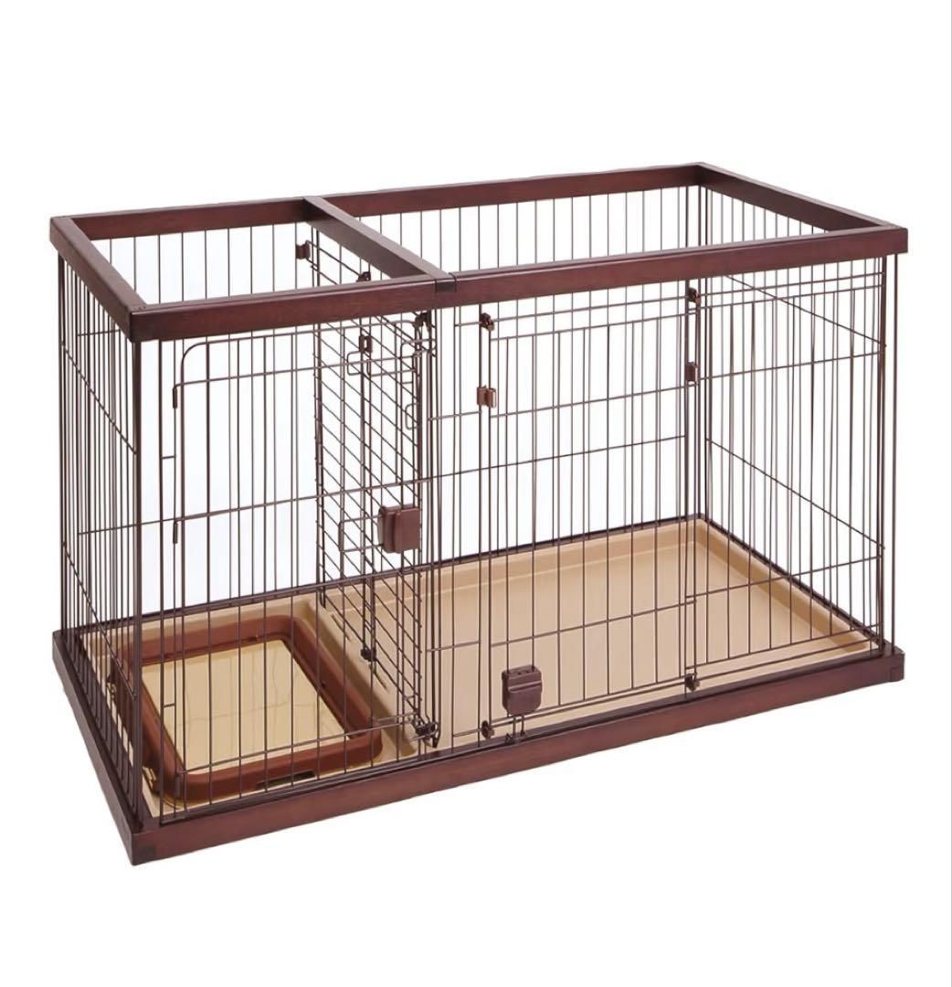 ペティオ　トイレのしつけができる　ペットケージ ブラウン　レギュラーサイズ