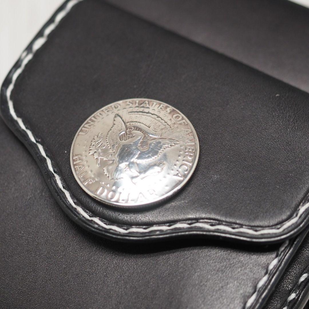 ビルフォードウォレット　ハーフウォレット　ブラックヌメ