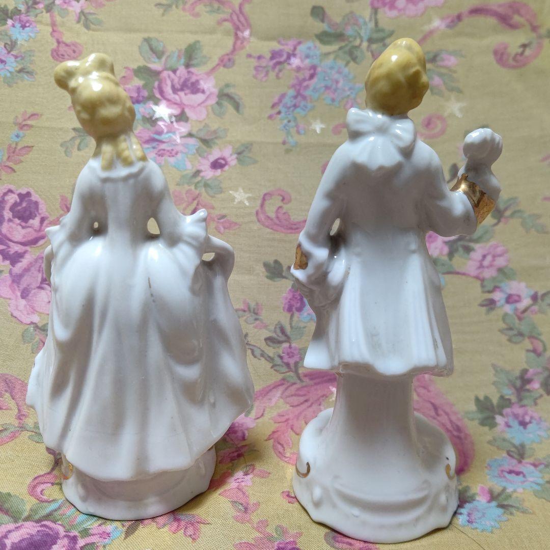 オールドノリタケ フィギュリン ペア チカラマチ