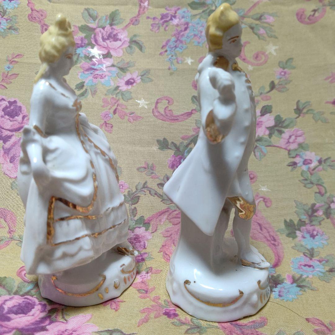 オールドノリタケ フィギュリン ペア チカラマチ