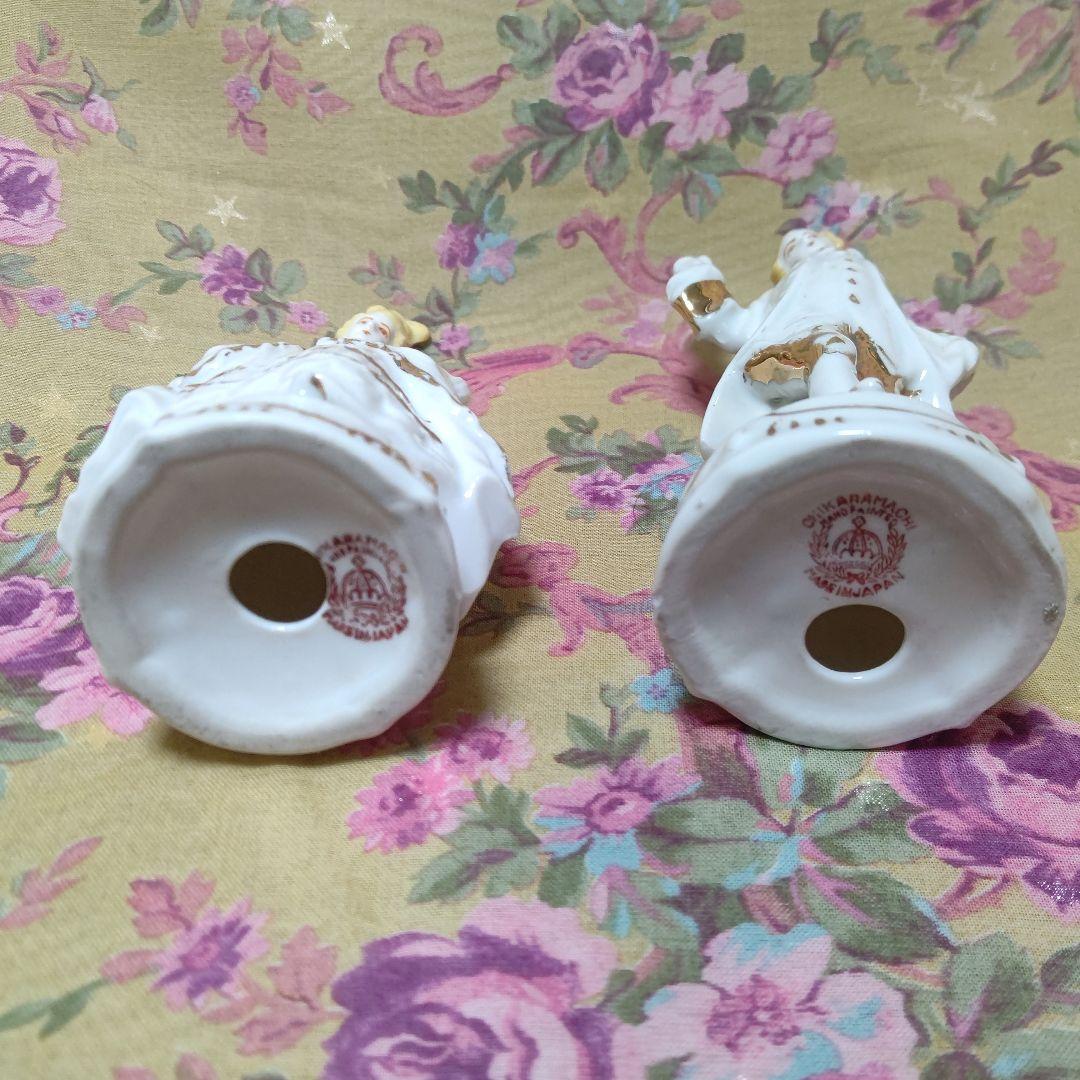 オールドノリタケ フィギュリン ペア チカラマチ