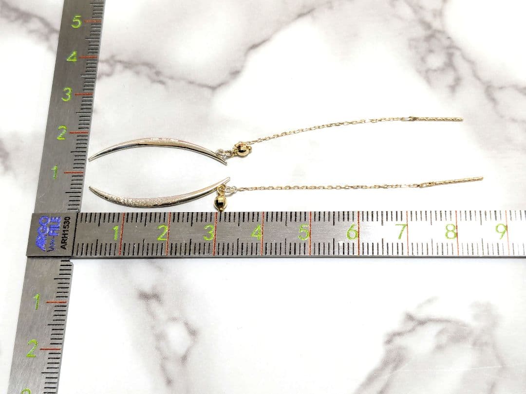 アガット　agete　シルバー　K10　金　コンビ　チェーン　ピアス