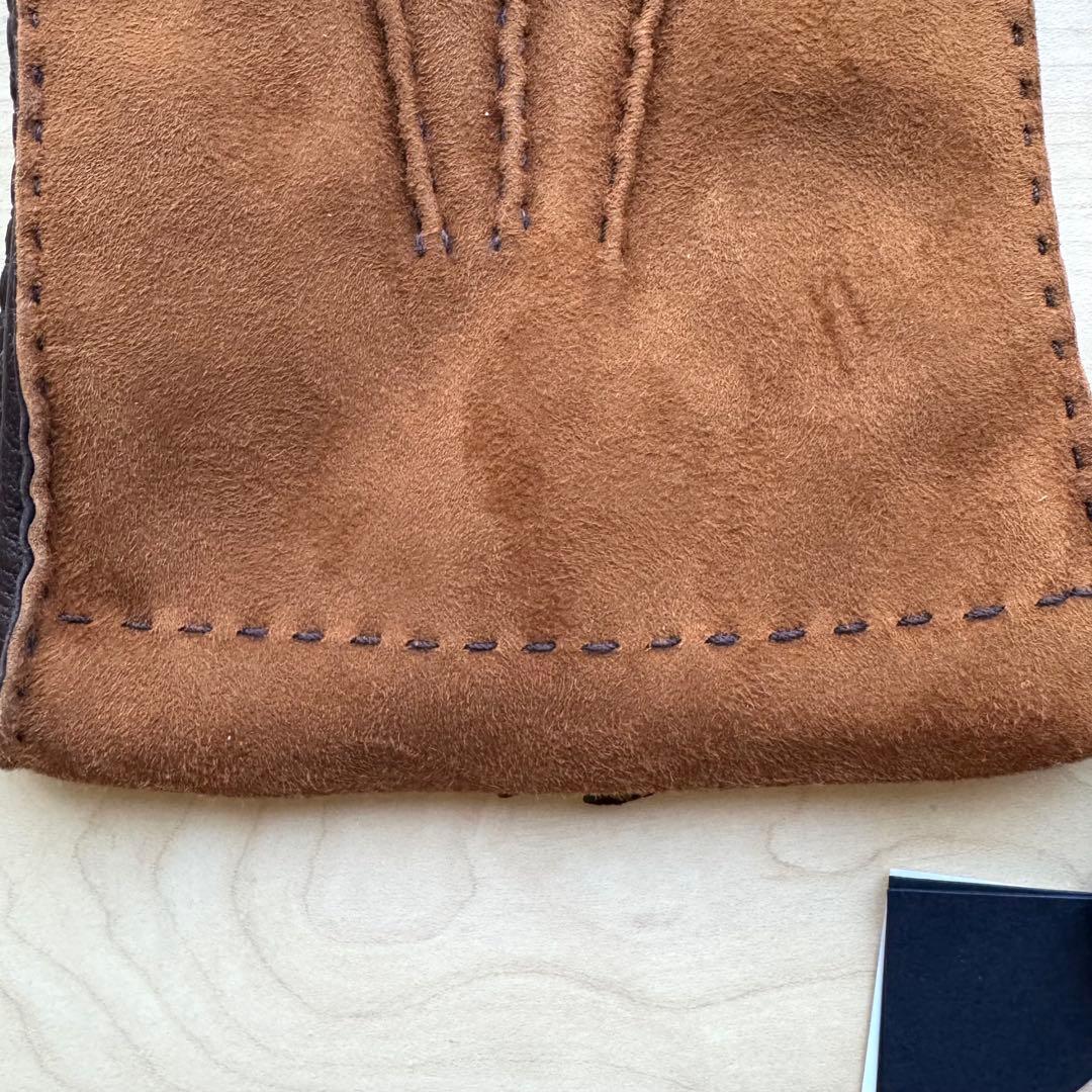 ★新品★GALA GLOVES　メンズ　高級レザー手袋　スエード　カシミヤ　茶