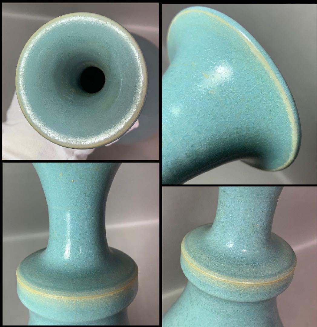 中国 首に段のある瓶　u6230854