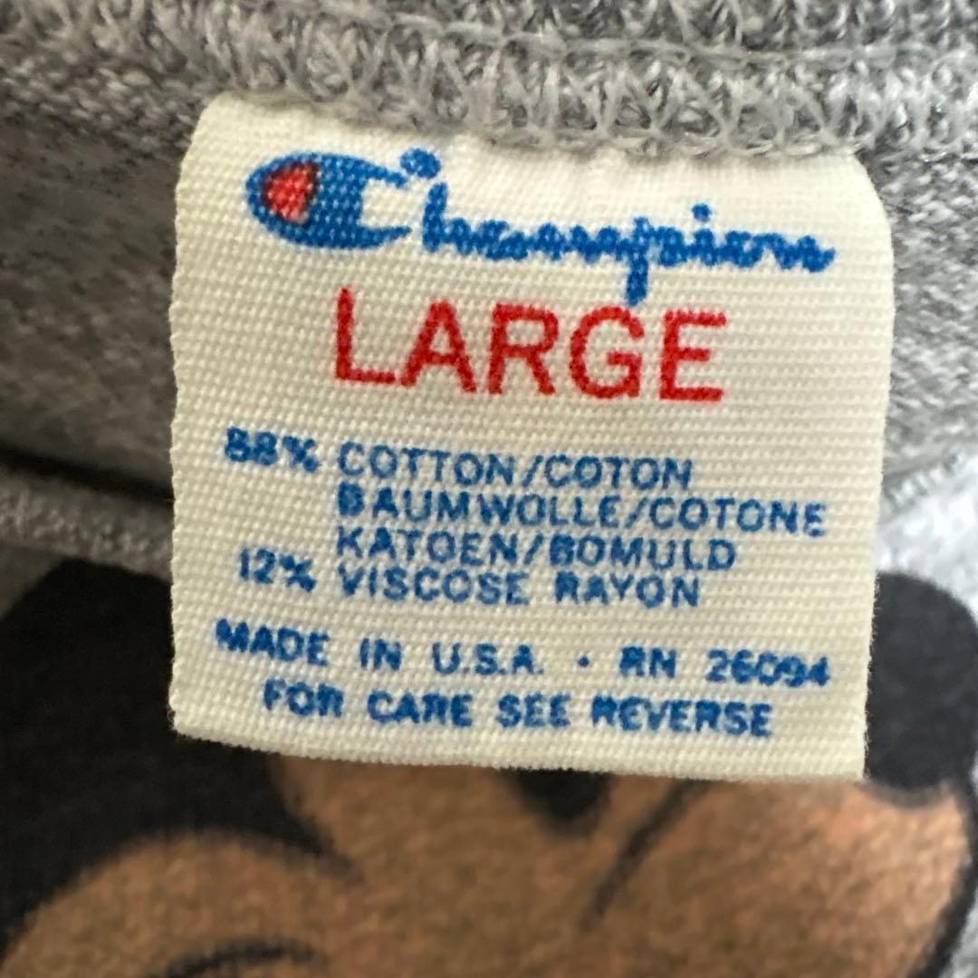 ハ*ナ様 80S Champion トリコタグ ミッキーマウス Tシャツ Lサイ