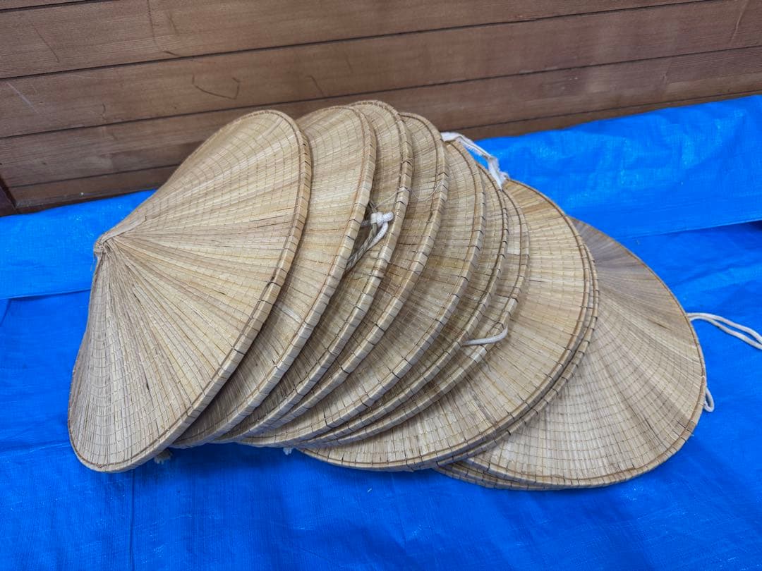 編み笠　10点セット