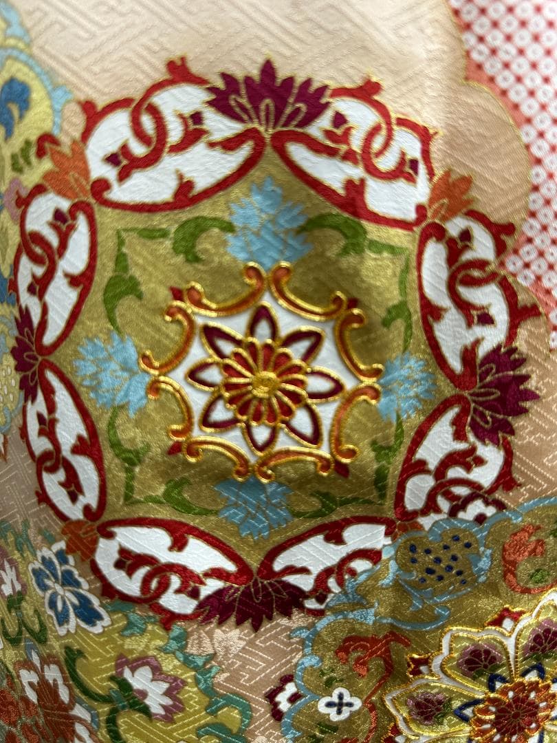 商談中 逸品 白地 染め分け華文 振袖 梅垣織物 フルセット 小田急誂え