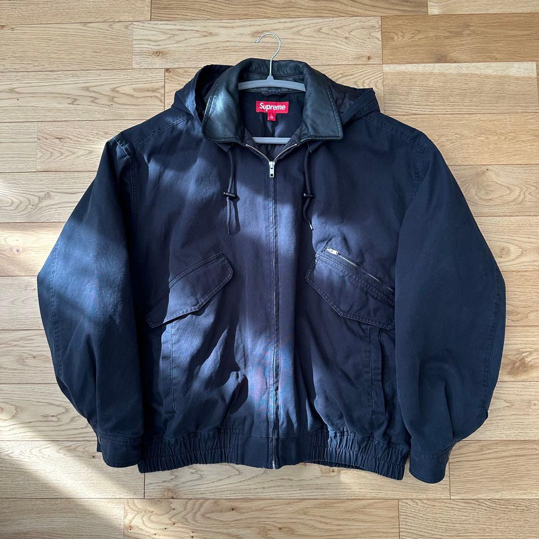 ジャケット・アウター Supreme leather collar utility jacket L
