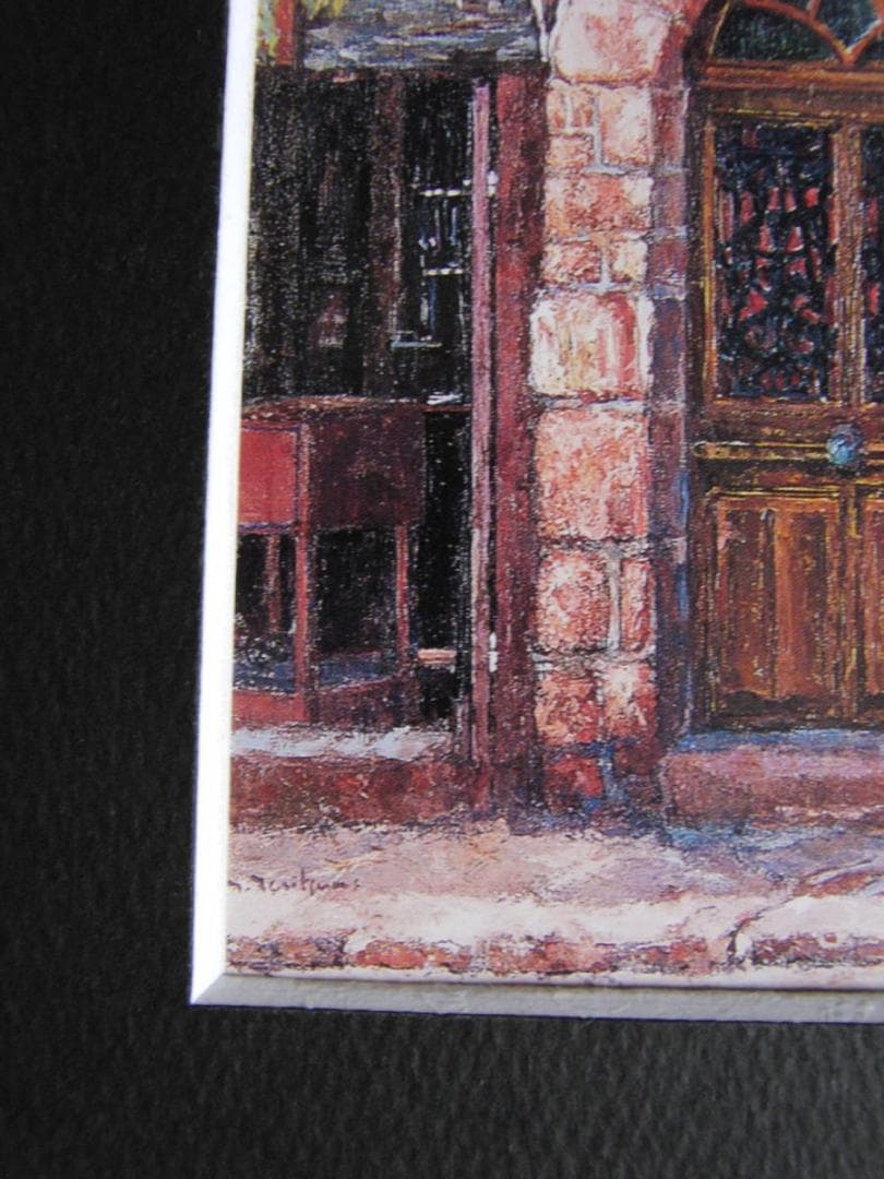 堤敏朗、【退屈な午後】、希少な額装用画集より、新品額装付